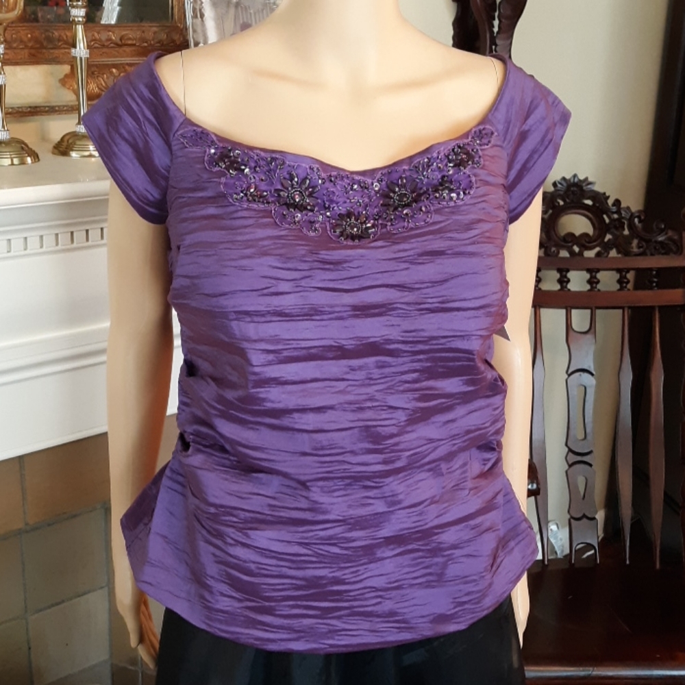 Purple formal blouse